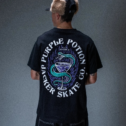 JACKER PURPLE POTION TEE Black