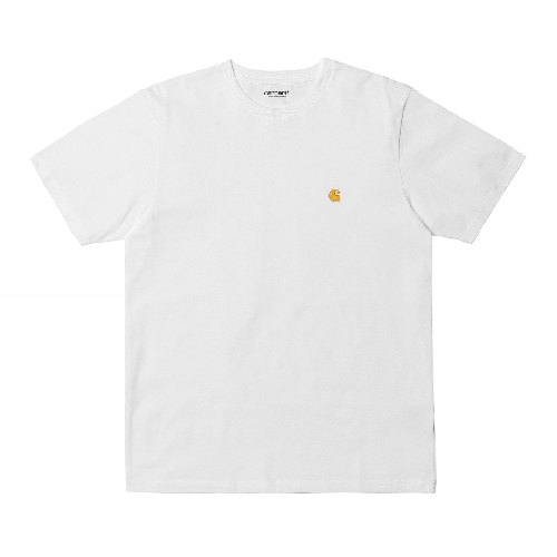 CARHARTT WIP CHASE TSHIRT white / Gold