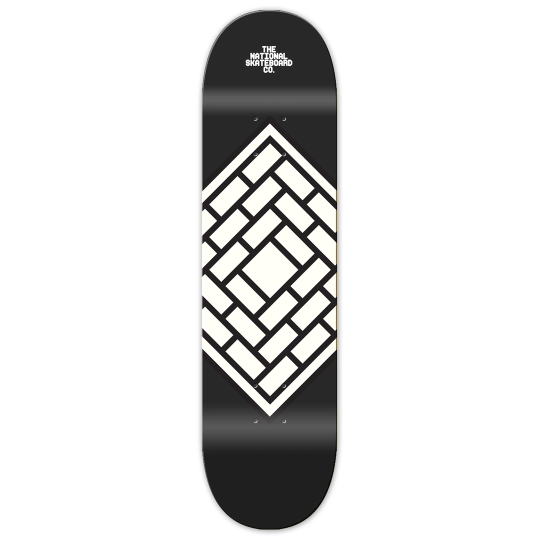 THE NATIONAL SKATE CO CLASSIC BLACK MC DECK 8.375 THE NATIONAL SKATE CO CLASSIC BLACK MC DECK 8.375