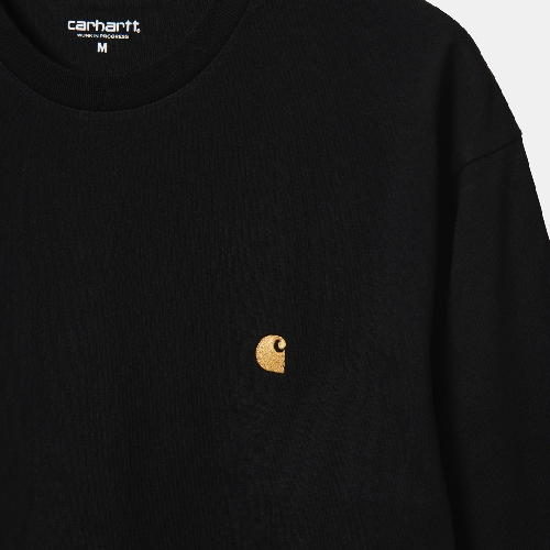 CARHARTT WIP CHASE LS TSHIRT black / Gold