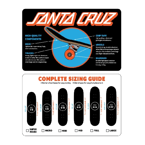 SANTA CRUZ CLASSIC DOT MINI COMPLETE DECK 7.25 X 27