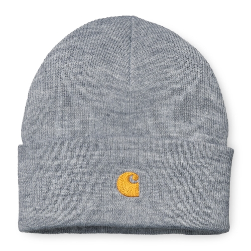 CARHARTT WIP CHASE BEANIE Grey Heather / Gold