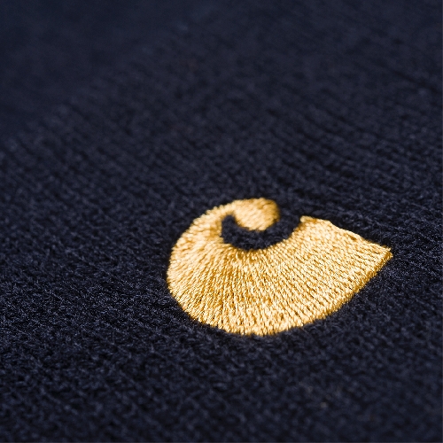 CARHARTT WIP CHASE BEANIE Dark Navy / Gold