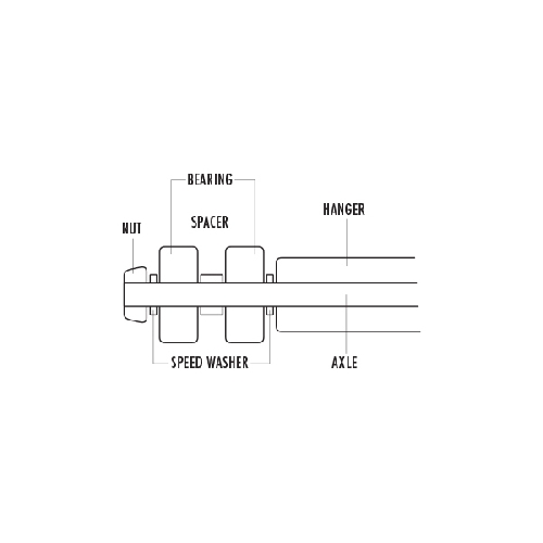 BONES SPACERS BEARING pack de 4 entretoise